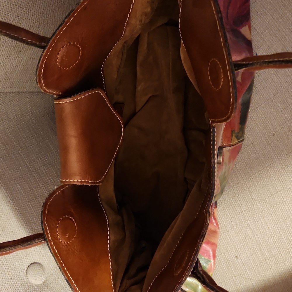 Patricia Nash Multicolor Floral Leather Shoulder Bag - Picture 2 of 4